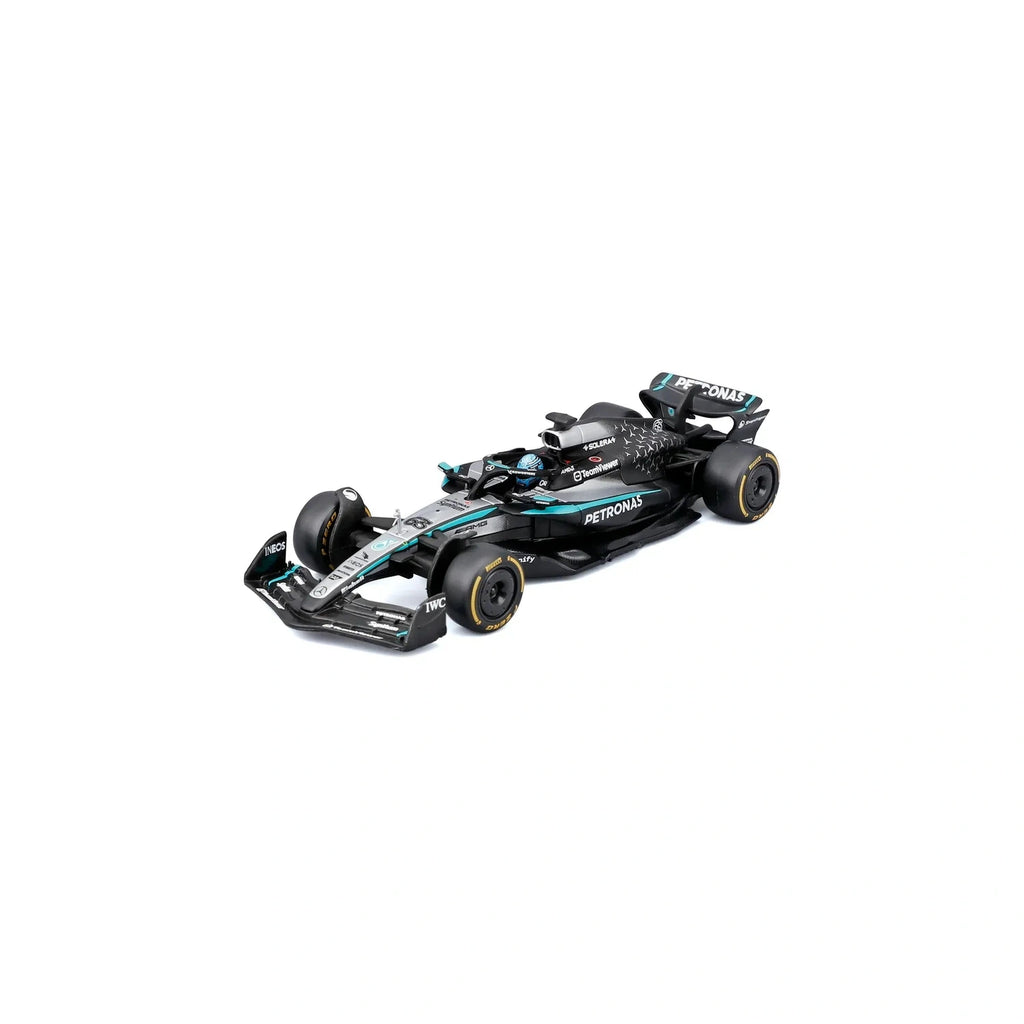 Auto Escala Burago F1 Mercedes-AMG W16 2025 #63 George Russell Caja Acrílica Burago 1:43