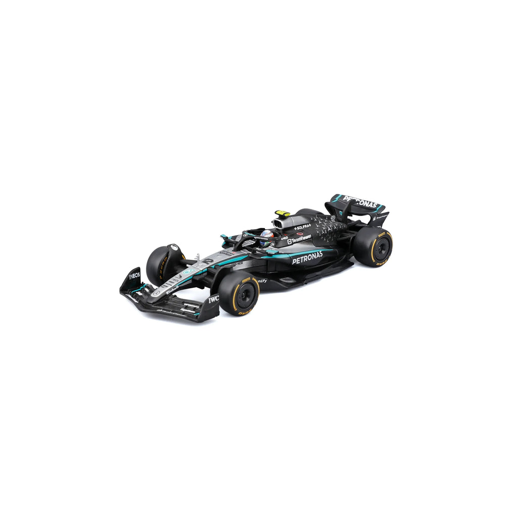 Auto Escala Burago F1 Mercedes-AMG W16 2025 #12 Kimi Antonelli Caja Acrílica Burago 1:43