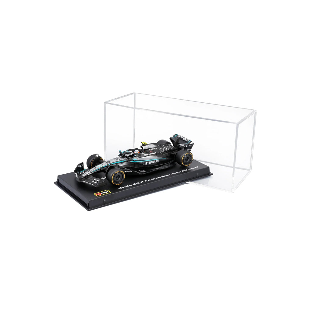 Auto Escala Burago F1 Mercedes-AMG W16 2025 #12 Kimi Antonelli Caja Acrílica Burago 1:43