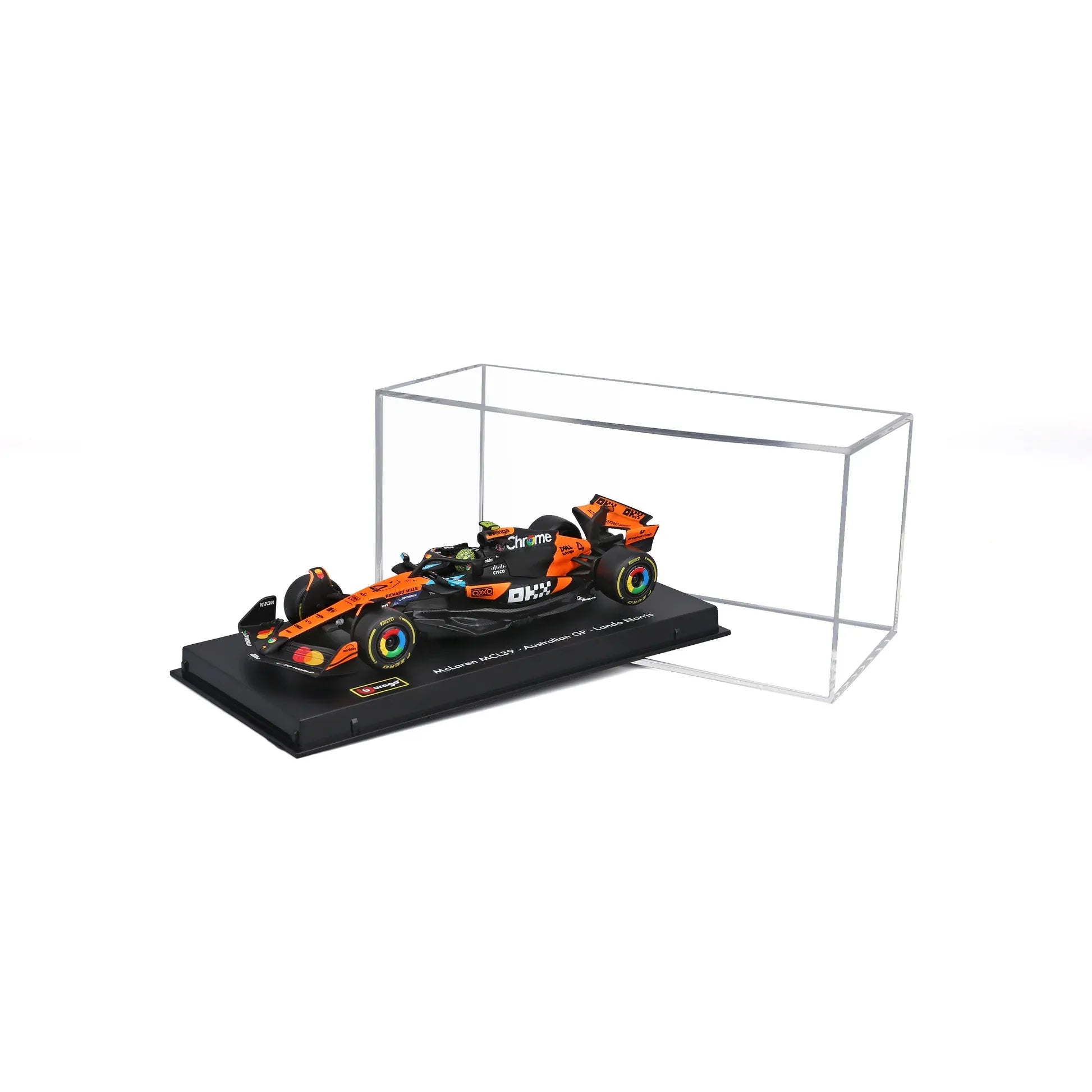 Auto Escala Burago F1 Mclaren MCL39 2025 #4 Lando Norris Caja Acrílica Burago 1:43