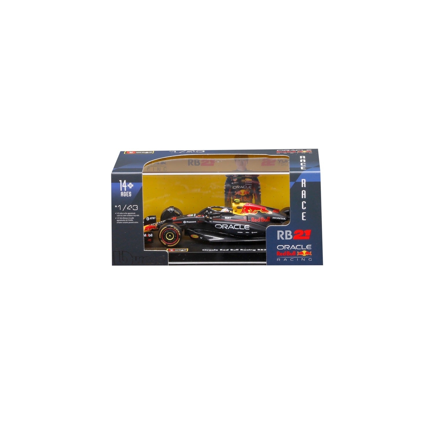Auto Escala Burago Redbull RB-21 2025 #22 Yuki Tsunoda Caja Acrílica Burago 1:43