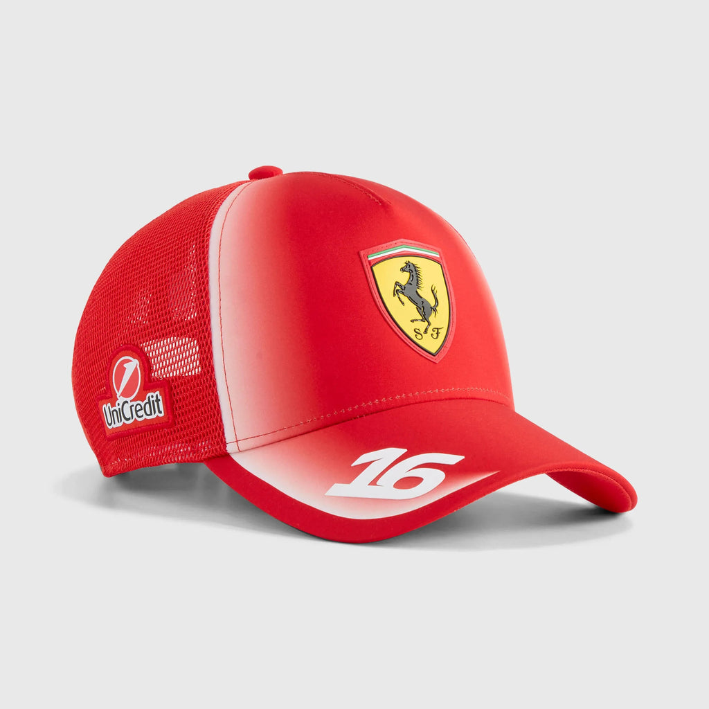 PREVENTA Gorra Scuderia Ferrari F1 PUMA 2026 Charles Leclerc Trucker