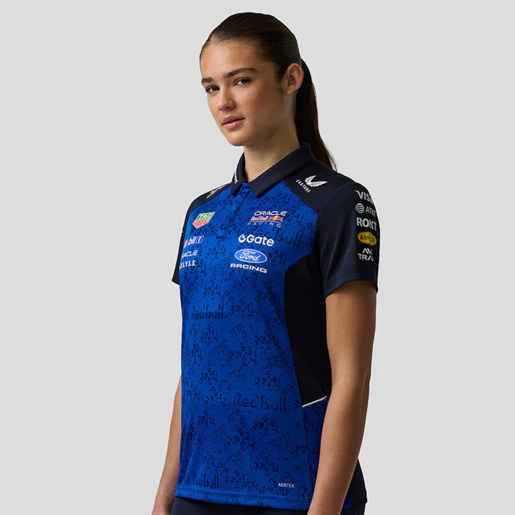 PREVENTA Camiseta Red Bull Racing Mujer Navy Cuello Polo Temporada 2026