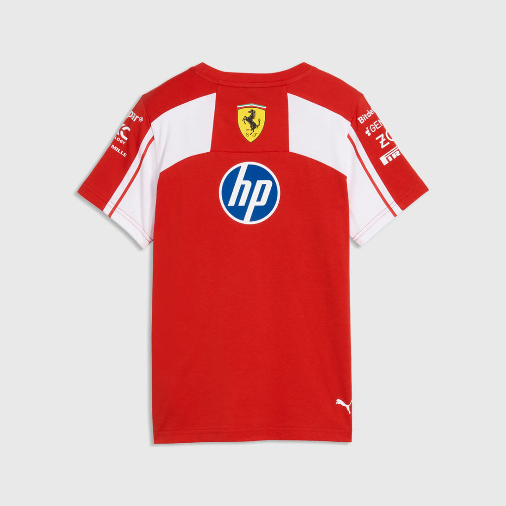 PREVENTA Polera Escudería Ferrari KIDS NIÑO Cuello Redondo Temporada 2026