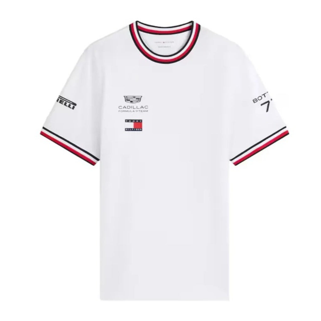 Polera Cuello Redondo Cadillac F1 Team Valtteri Bottas Blanca 2026