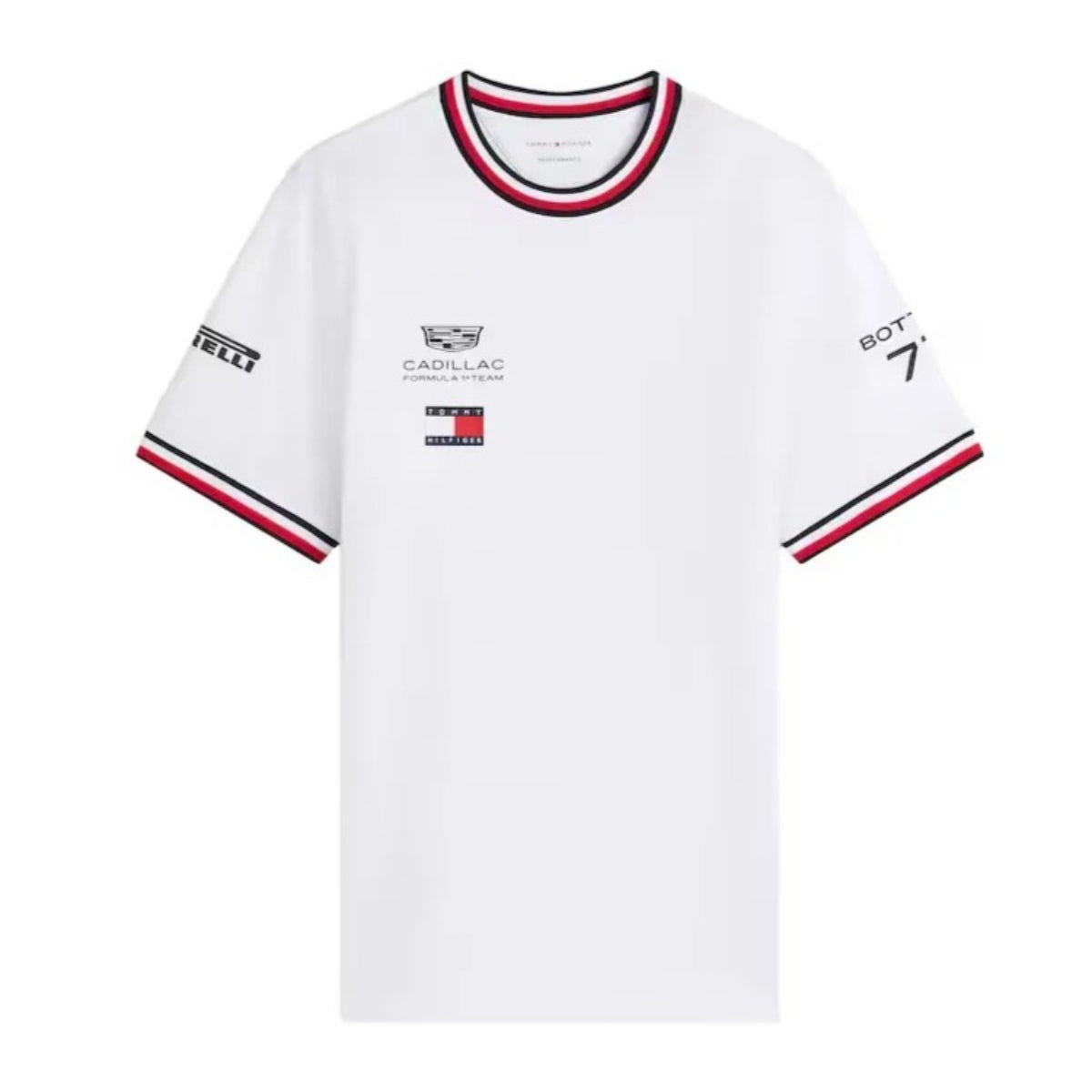 Polera Cuello Redondo Cadillac F1 Team Valtteri Bottas Blanca 2026