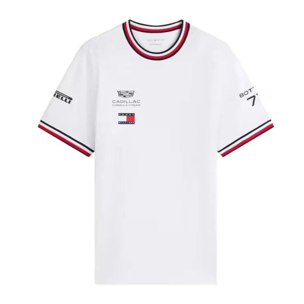 Polera Cuello Redondo Cadillac F1 Team Valtteri Bottas Blanca 2026