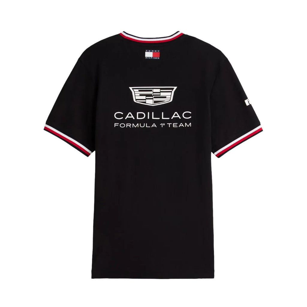 Polera Unisex Tommy Hilfiger x Cadillac F1 Team Black Replica Logo T-Shirt