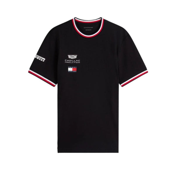 Polera Unisex Tommy Hilfiger x Cadillac F1 Team Black Replica Logo T-Shirt