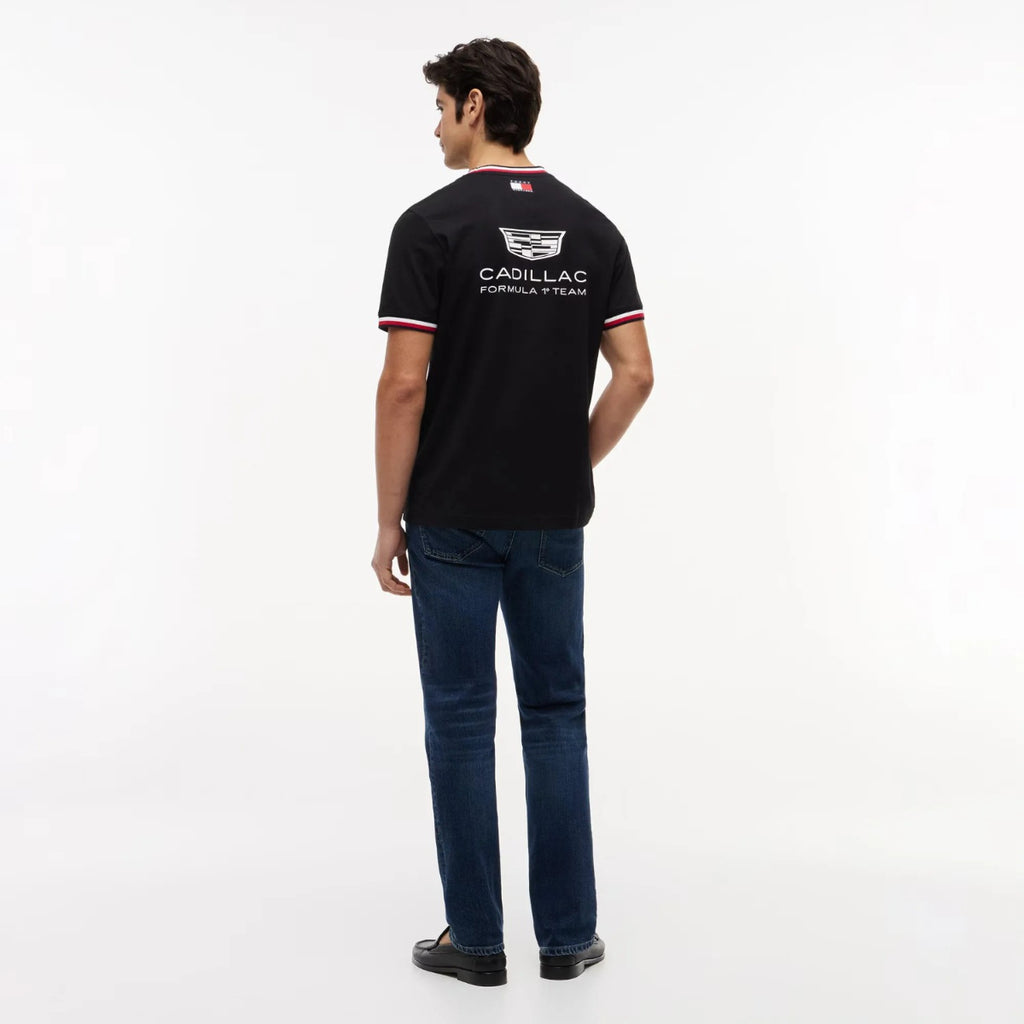 Polera Unisex Tommy Hilfiger x Cadillac F1 Team Black Replica Logo T-Shirt