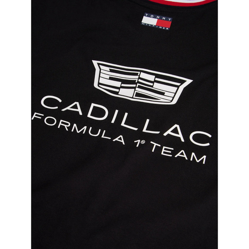 Polera Unisex Tommy Hilfiger x Cadillac F1 Team Black Replica Logo T-Shirt