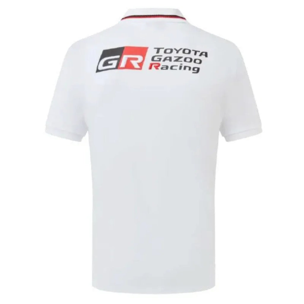 TGR MENS Polo Shirt White Toyota Gazoo Racing