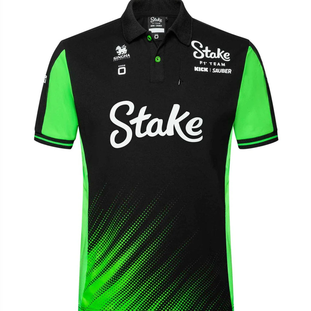 Polera Polo STAKE F1 MENS Race Team Polo BLK/GREEN