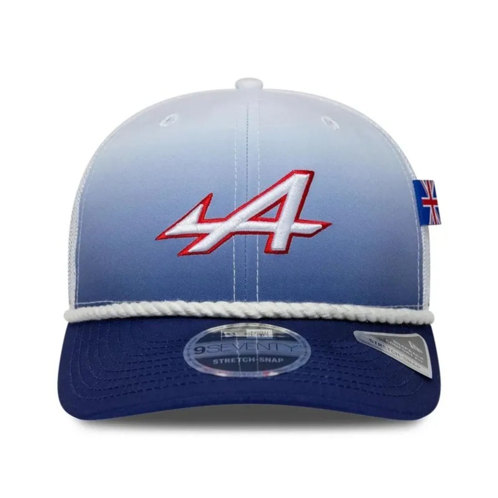 Gorra Alpine Racing Silverstone Race Special 9SEVENTY Stretch Snap Blanco