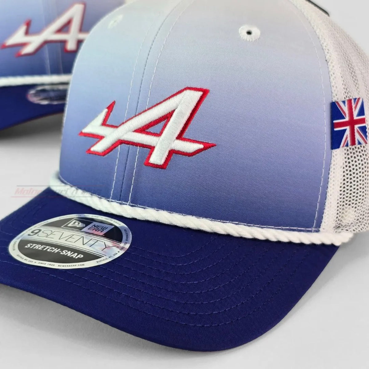 Gorra Alpine Racing Silverstone Race Special 9SEVENTY Stretch Snap Blanco