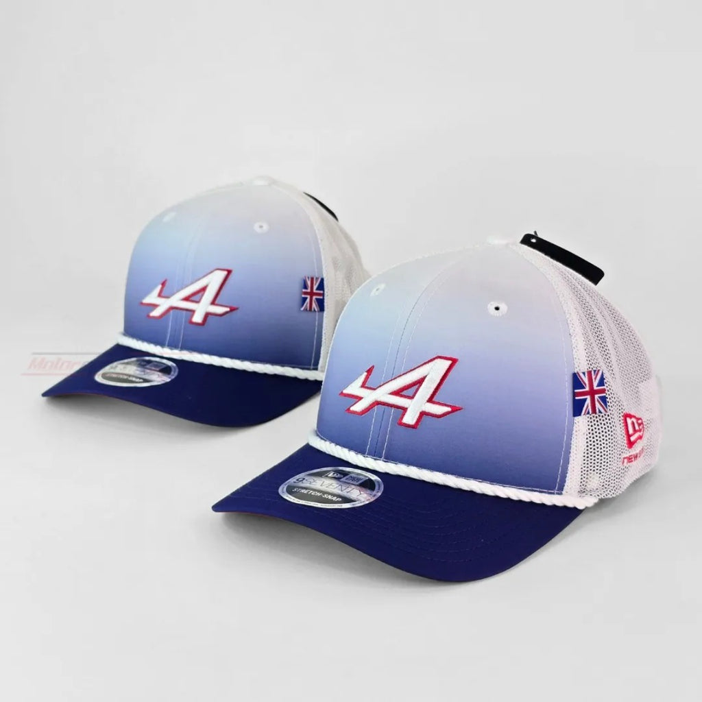 Gorra Alpine Racing Silverstone Race Special 9SEVENTY Stretch Snap Blanco