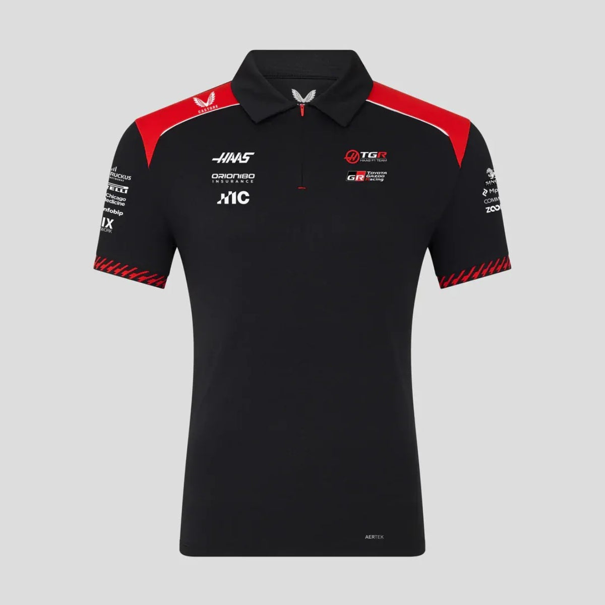POLERA HAAS F1 MENS REPLICA TEAM POLO CAVIAR