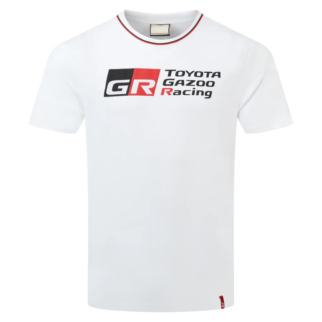 Polera de Hombre TOYOTA GAZOO Racing Official Team Logo blanca cuello redondo