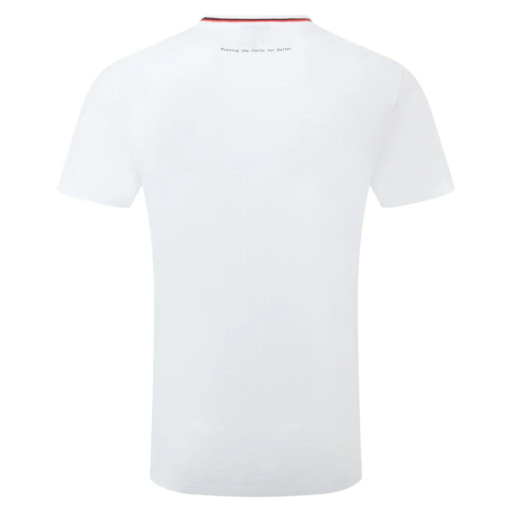 Polera de Hombre TOYOTA GAZOO Racing Official Team Logo blanca cuello redondo
