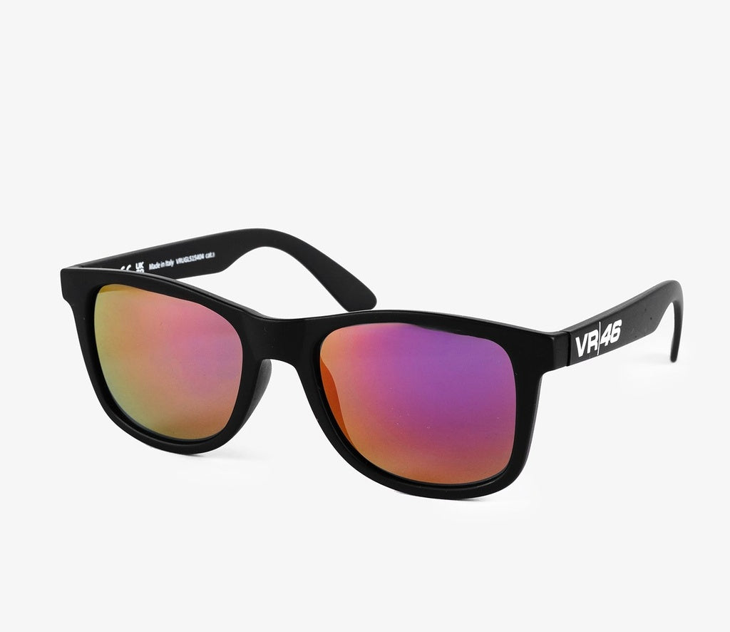 Lentes de Sol Oficiales VR46 - Matte Black / Mirror Gold Speed