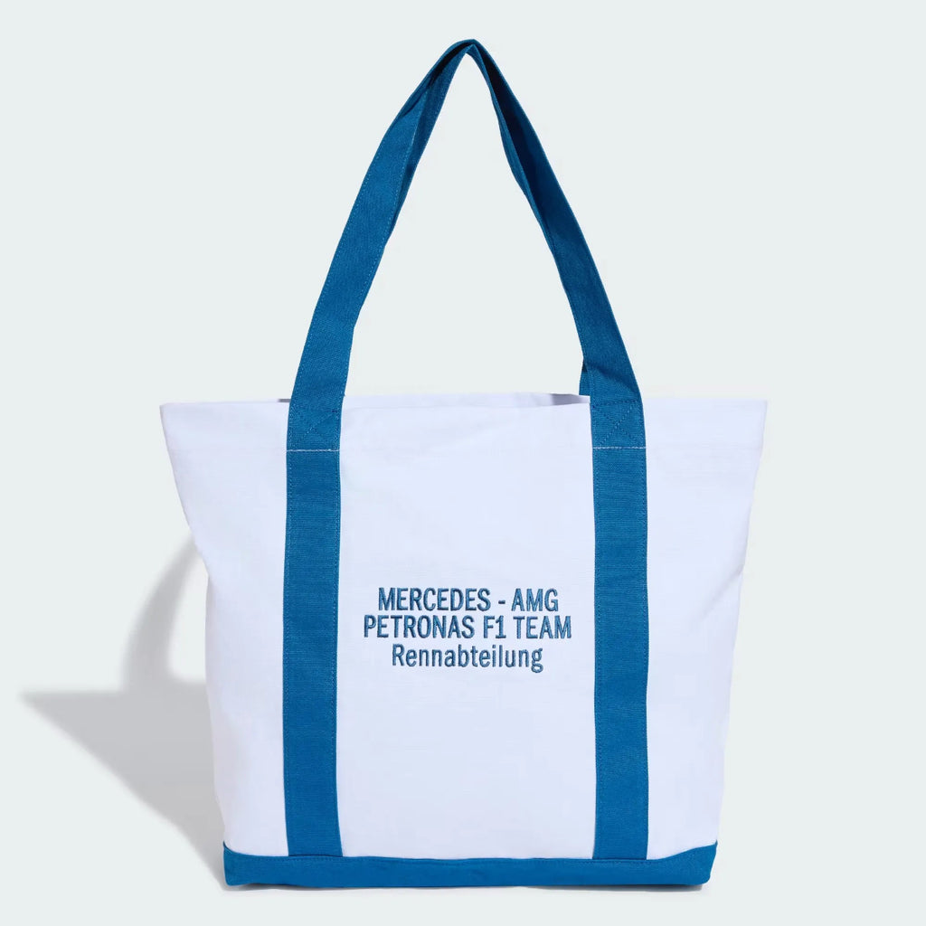 PREVENTA Bolso Tote Adidas MMercedes-AMG Petronas F1 Team Blue Wonder - Cream White/Dark Marine
