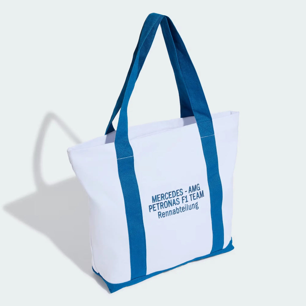 PREVENTA Bolso Tote Adidas MMercedes-AMG Petronas F1 Team Blue Wonder - Cream White/Dark Marine