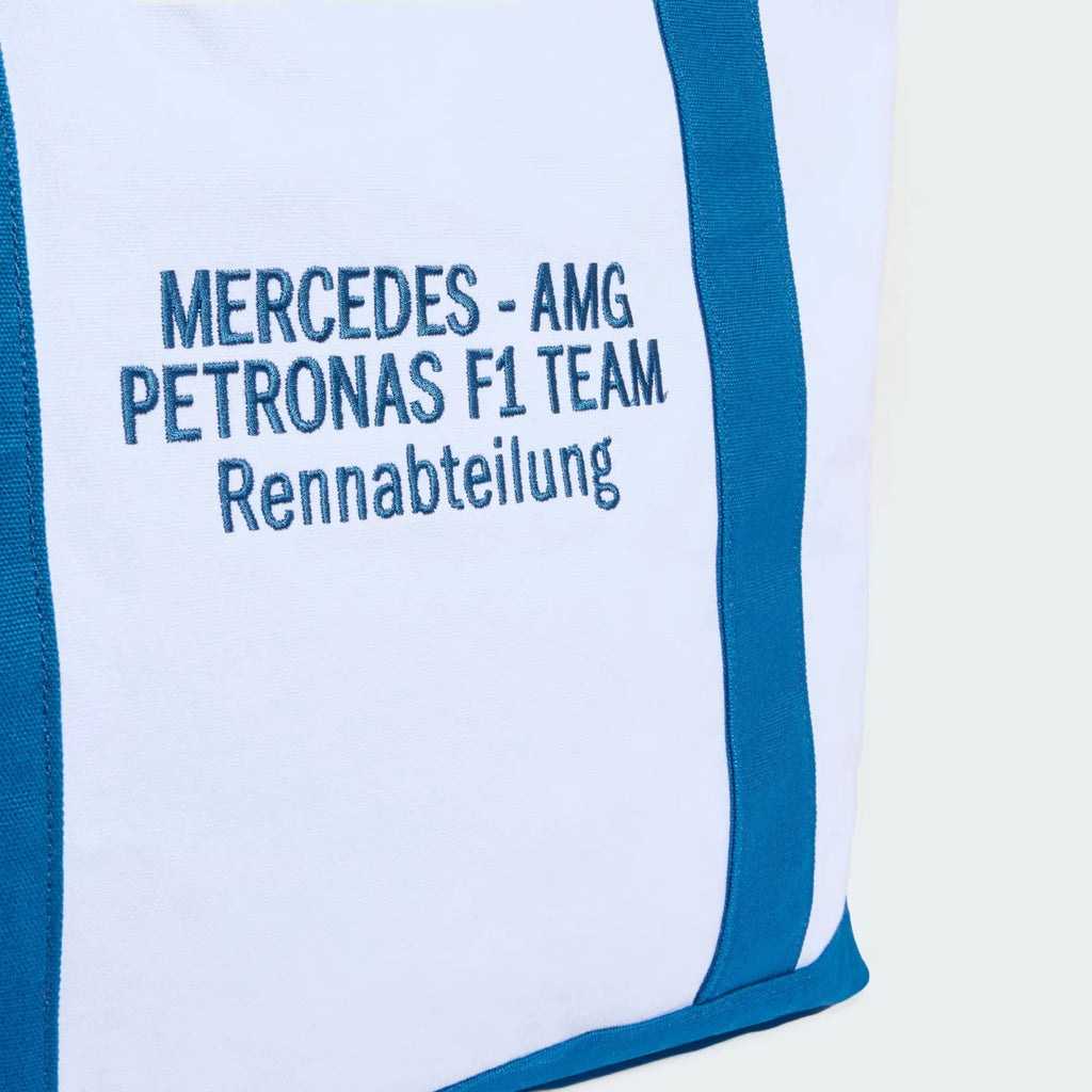 PREVENTA Bolso Tote Adidas MMercedes-AMG Petronas F1 Team Blue Wonder - Cream White/Dark Marine