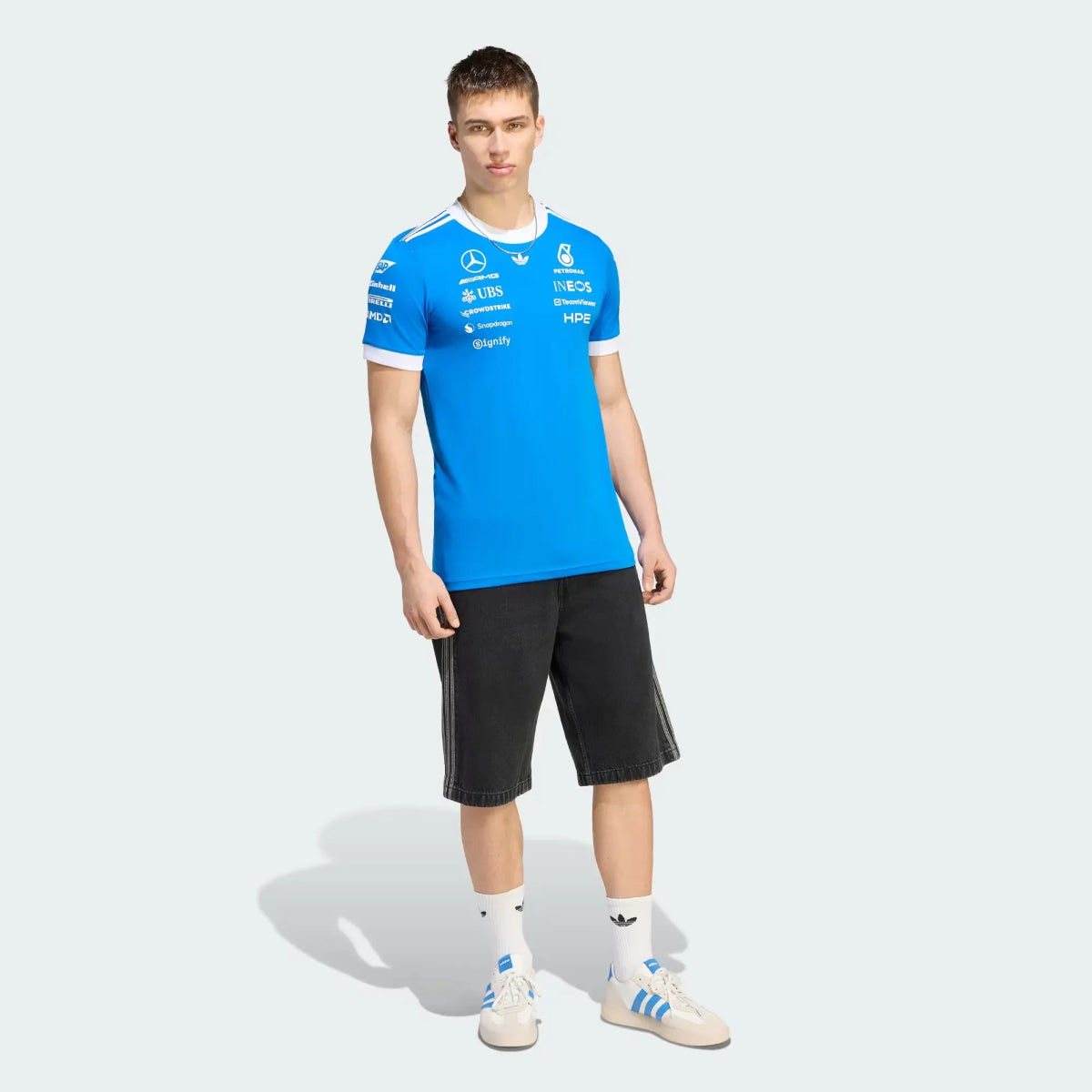 PREVENTA CAMISETA MERCEDES-AMG PETRONAS FORMULA 1  SILVERSTONE TEAM BLUE WONDER DRIVER