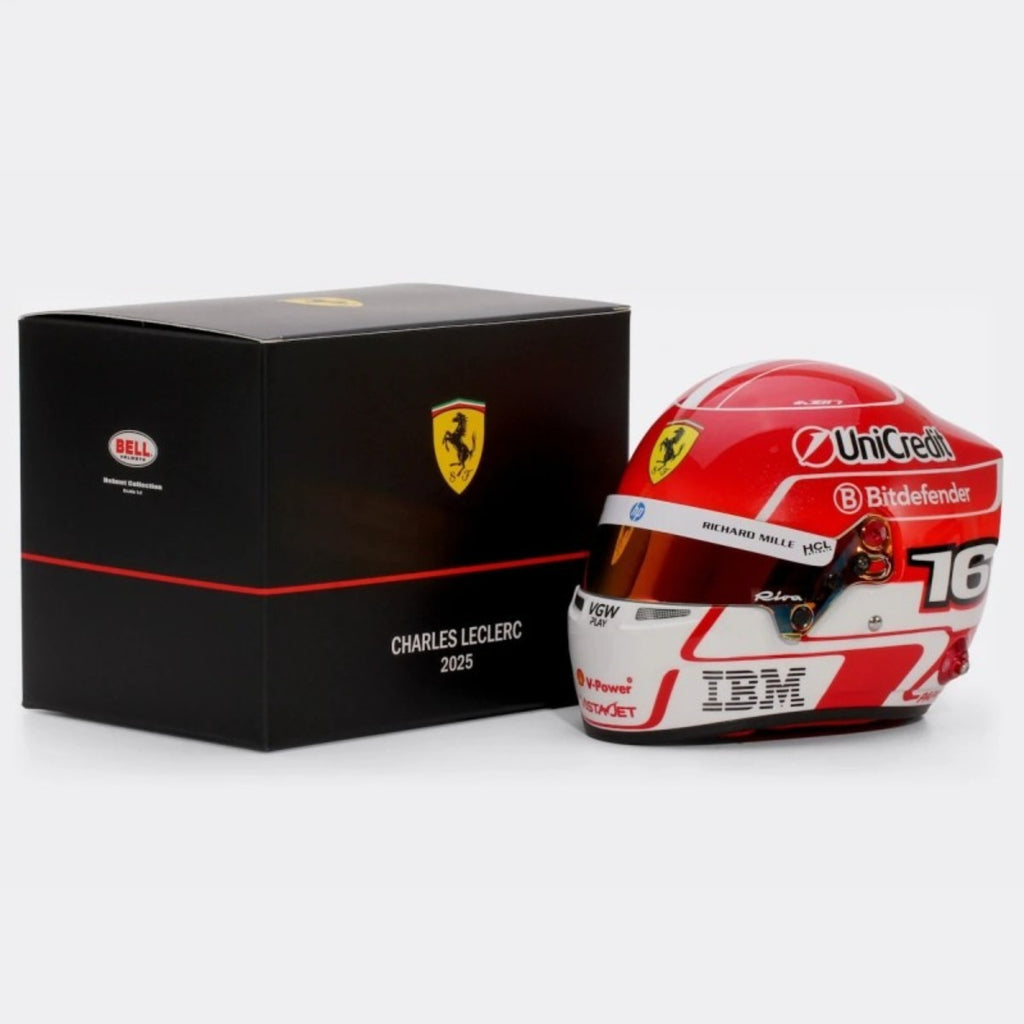 PREVENTA Charles Leclerc 2025 Mini Helmet Bell escala 1:2