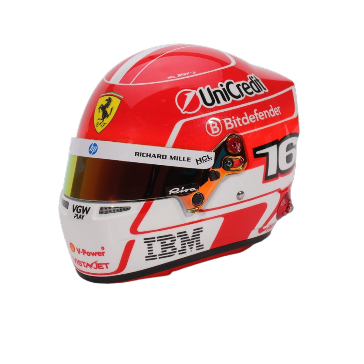 PREVENTA Charles Leclerc 2025 Mini Helmet Bell escala 1:2