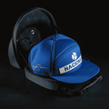PREVENTA GORRA CON TRANSPORTADOR AYRTON SENNA NACIONAL 1984 ORIGINAL CAP BLUE