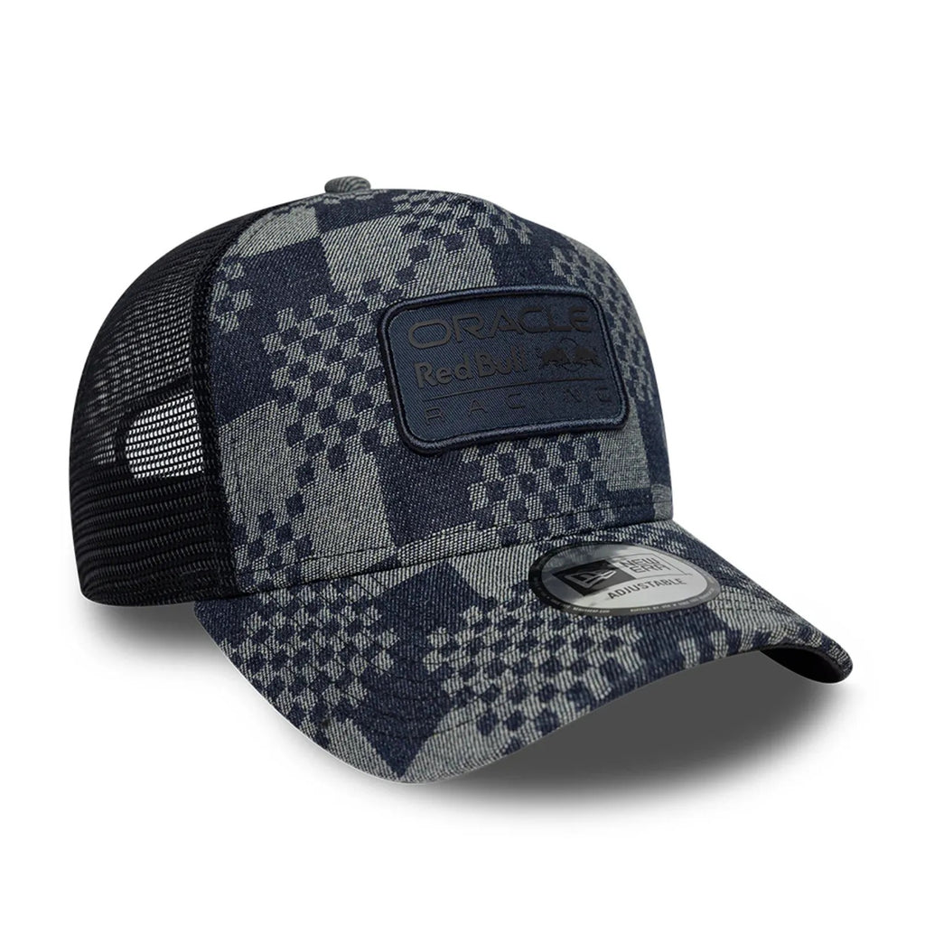 PREVENTA Gorra F1 New Era 9FORTY Red Bull Racing Patterned Denim Trucker Navy