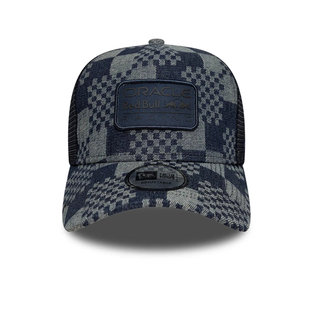 PREVENTA Gorra F1 New Era 9FORTY Red Bull Racing Patterned Denim Trucker Navy