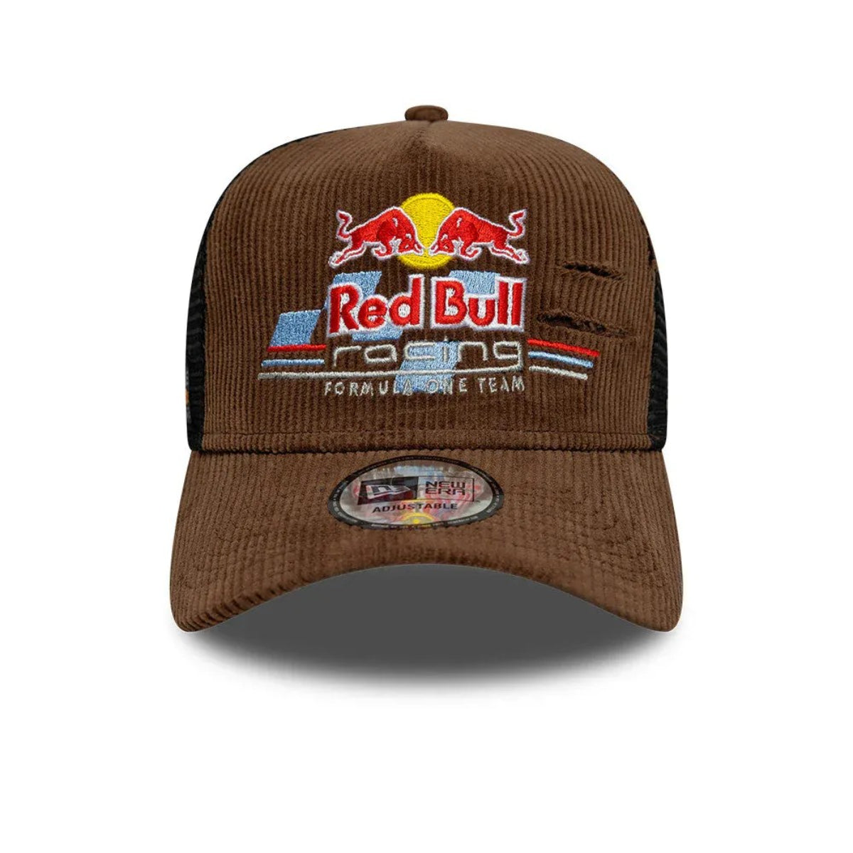 PREVENTA Gorra F1 New Era Red Bull Racing Distressed Corduroy Trucker Chestnut