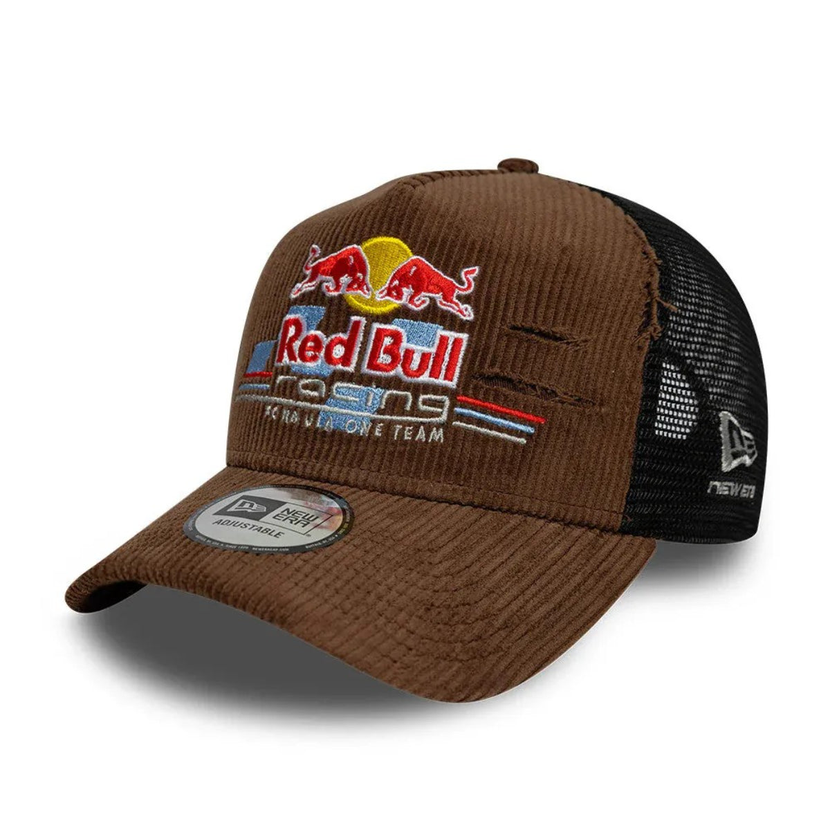 PREVENTA Gorra F1 New Era Red Bull Racing Distressed Corduroy Trucker Chestnut