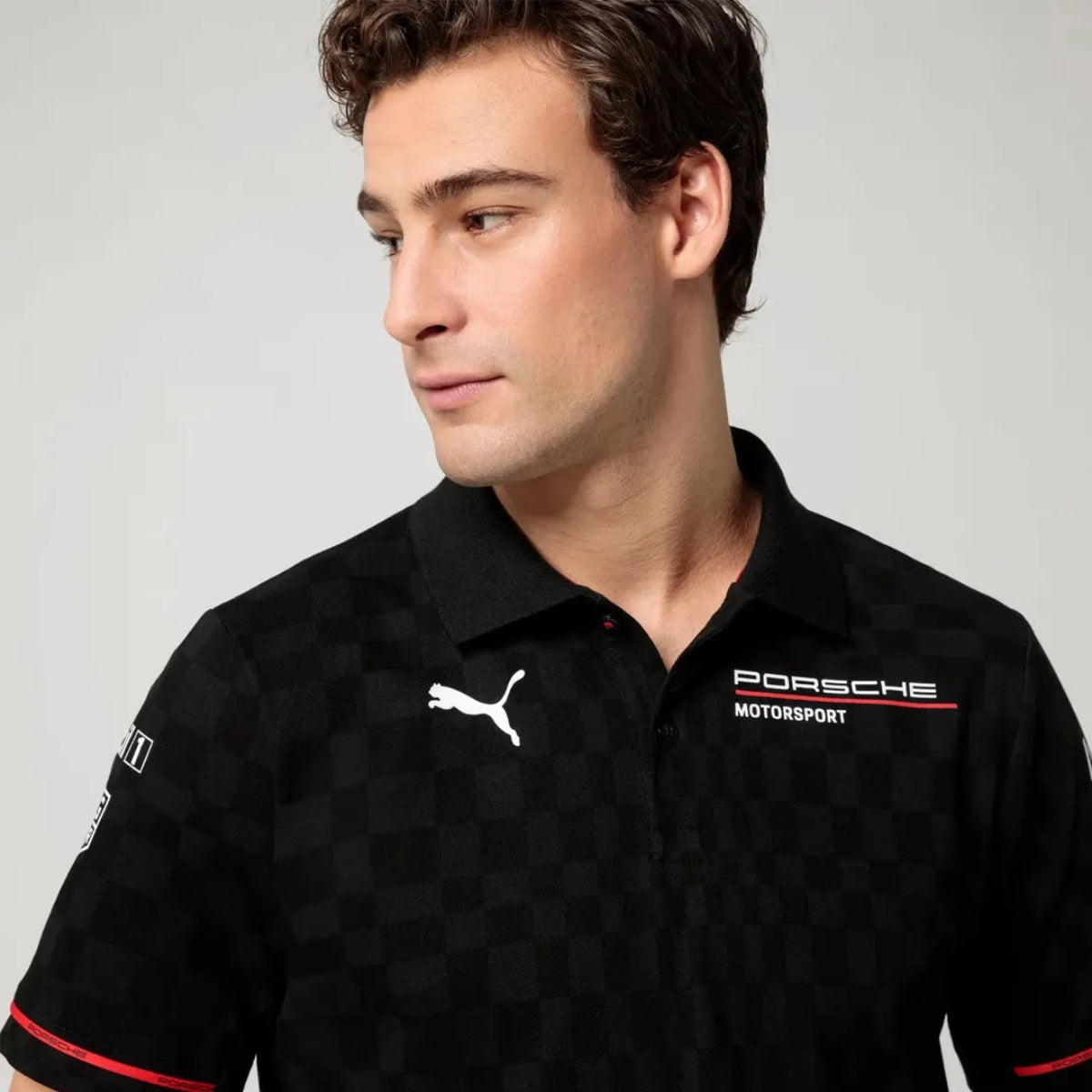 PREVENTA PORSCHE MENS RP TEAM POLO  BLACK