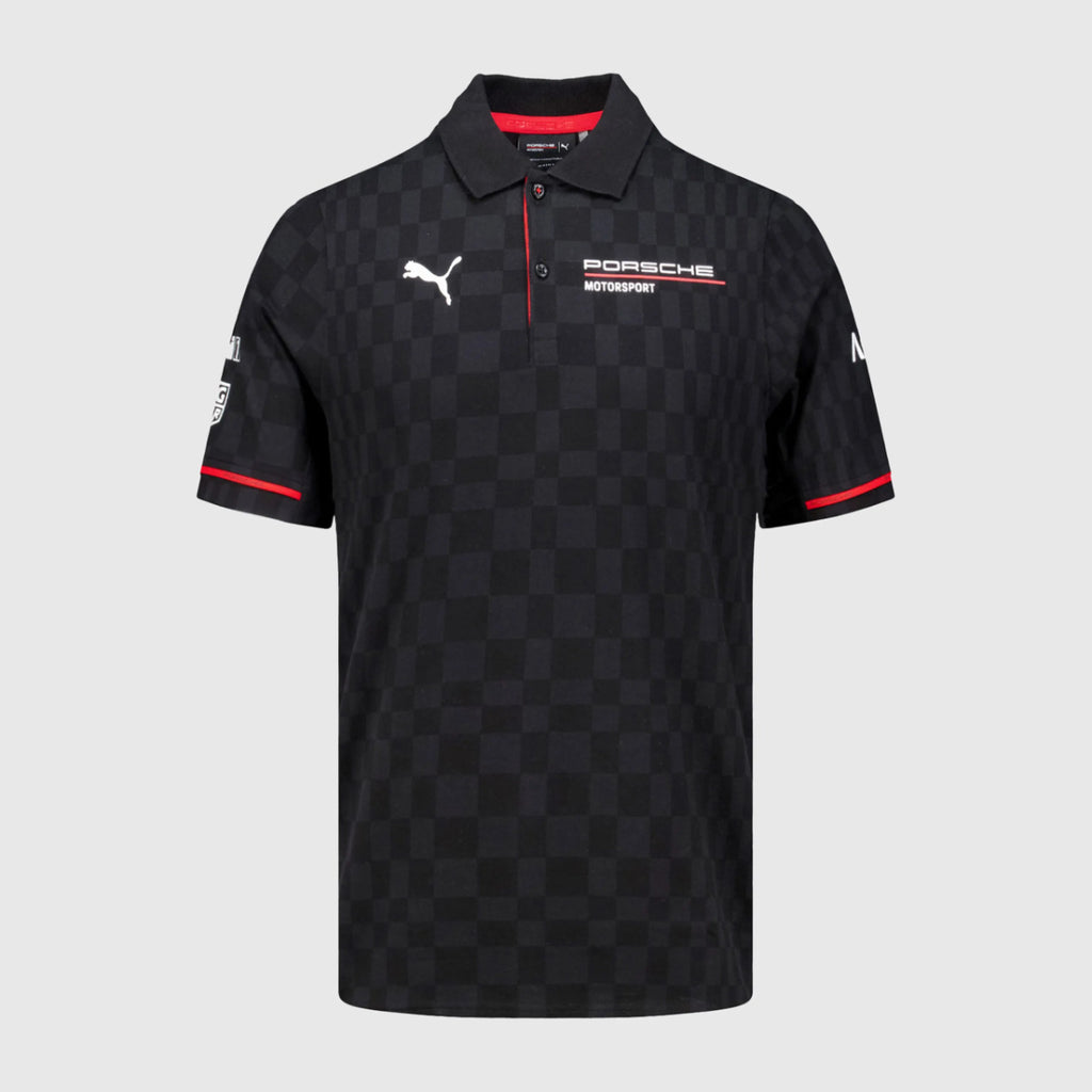 PREVENTA PORSCHE MENS RP TEAM POLO  BLACK