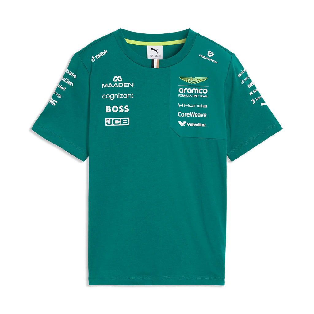 Polera Infantil Aston Martin F1 Team Aramco - Kids Replica Tee