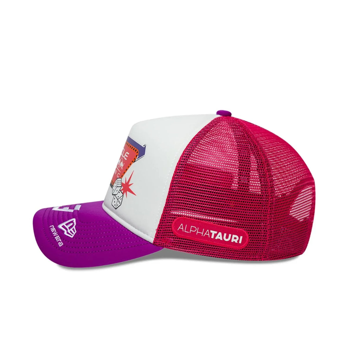 PREVENTA Gorra Red Bull Racing New Era Max Verstappen Las Vegas Trucker Purple