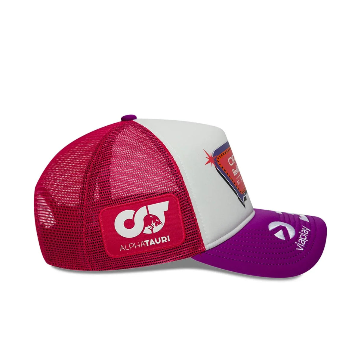 PREVENTA Gorra Red Bull Racing New Era Max Verstappen Las Vegas Trucker Purple