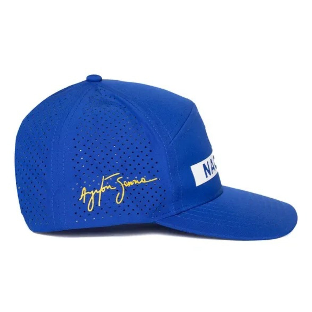 PREVENTA  Gorra Ayrton Senna Nacional Laser Cut Perf Cap Blue