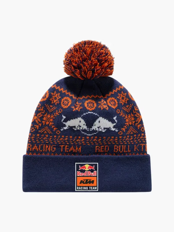 PREVENTA Gorro de Lana Red Bull KTM Factory Racing Xmas Winter Bobble Beanie - Navy SKU KTM264010