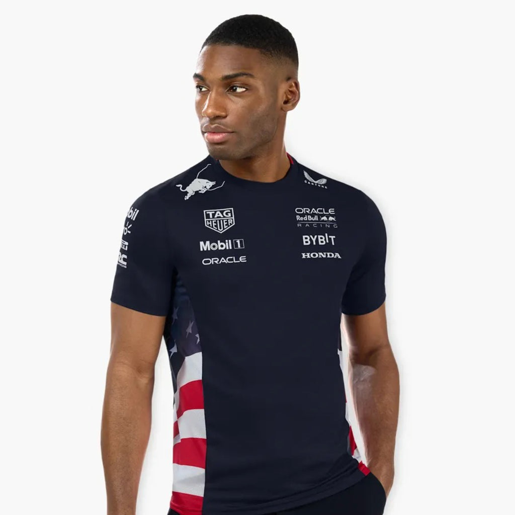 PREVENTA Polera Masculina Oracle Red Bull Racing America Race Team Tee - Navy SKU TM5971
