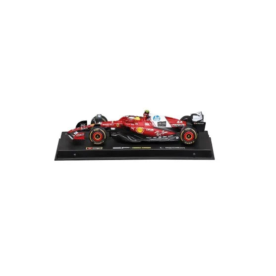 Burago Ferrari SF-25 2025 #44 Lewis Hamilton Scale Model Car in Acrylic Box, Burago 1:43