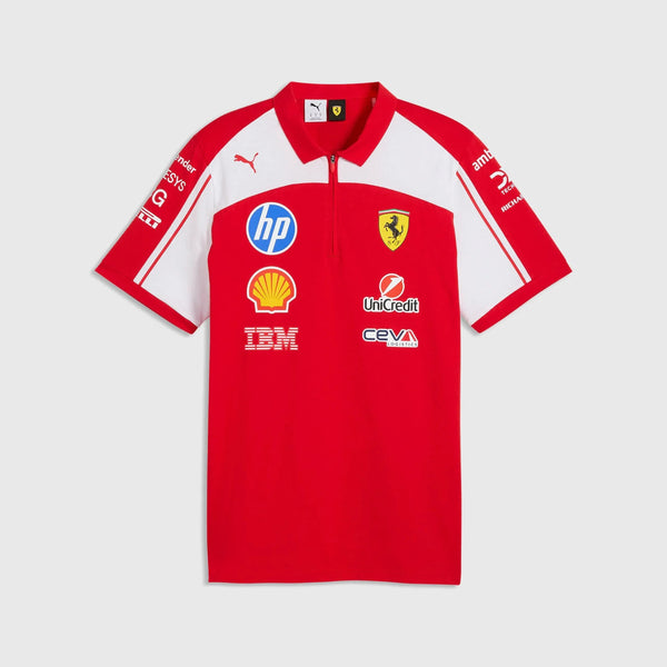 Polera Ferrari Mens RP Polo Red Team 2026