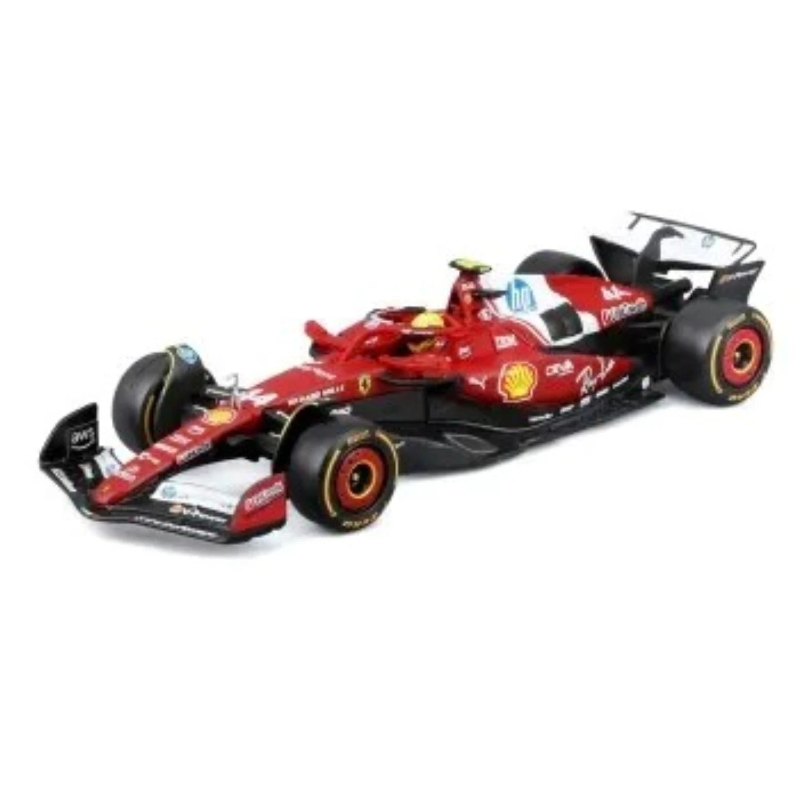 Burago Ferrari SF-25 2025 #44 Lewis Hamilton Scale Model Car in Acrylic Box, Burago 1:43