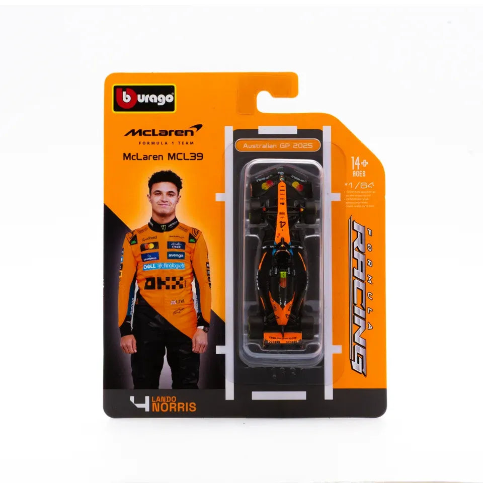 Burago F1 McLaren MCL39 2025 #4 Lando Norris Burago 1:64 Scale Car