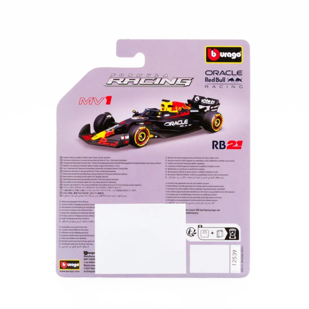 Auto Escala Burago F1 Redbull RB21 2025 #1 Max Verstappen Burago 1:64