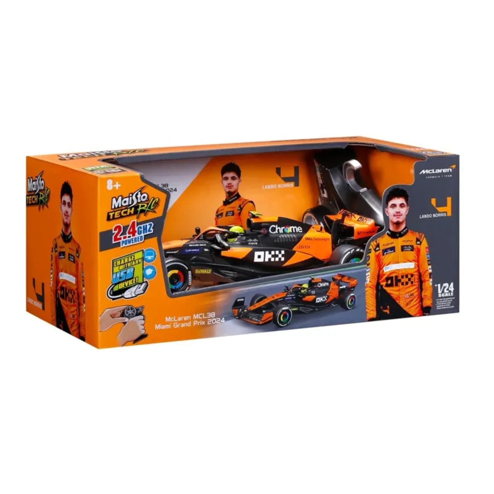 Burago 1:24 R/C Lando Norris F1 - Mclaren MCL38 #4