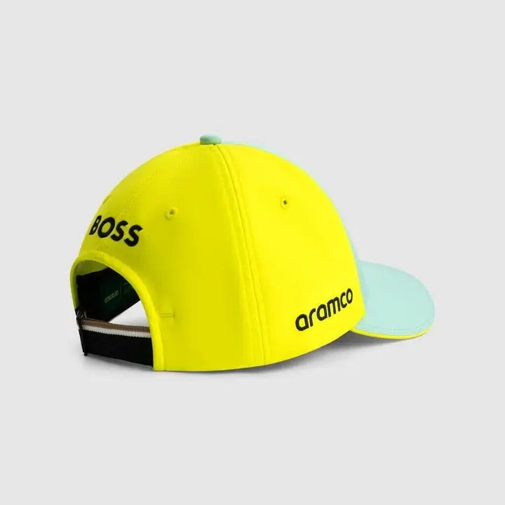 Gorra Aston Martin F1 Edición Especial Miami 2025 Celeste Ajustable Adulto Liso
